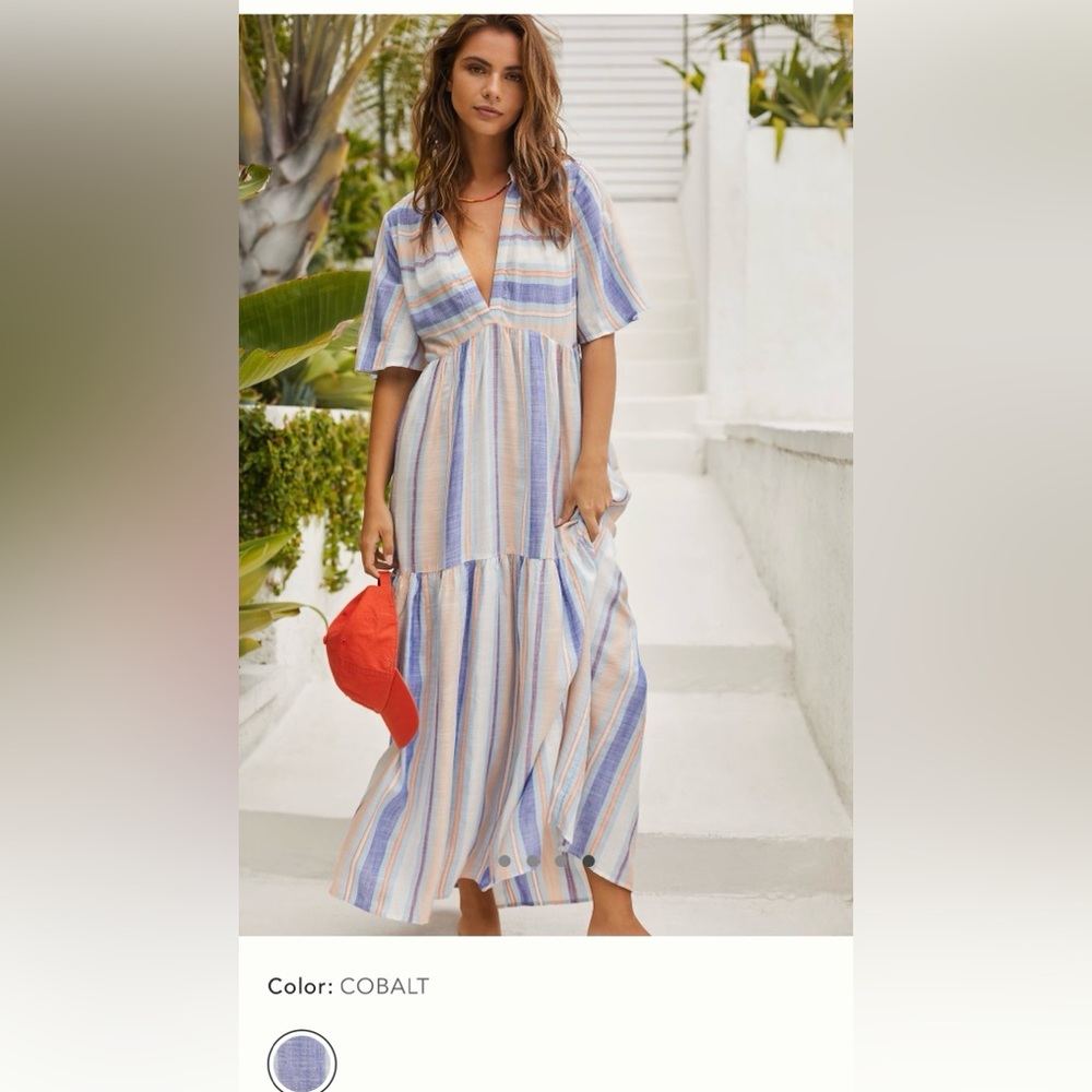 Anthropologie Kallie flowy maxi dress